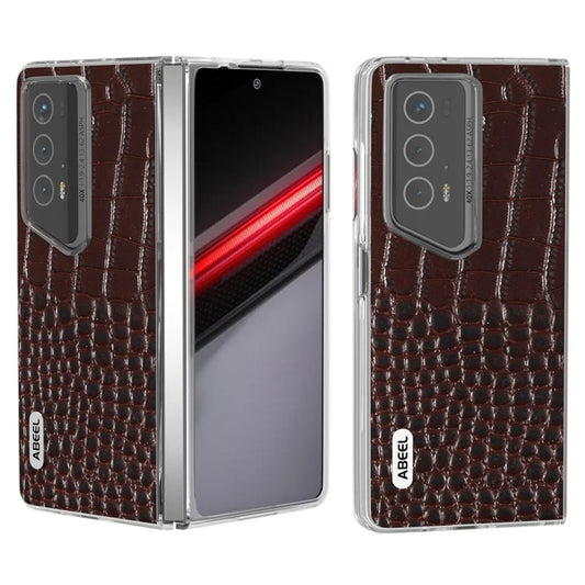 ABEEL For Honor Magic V2 RSR Porsche Design Case Genuine Cow Leather+PC Phone Cover