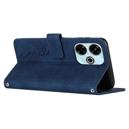 For Xiaomi Redmi 13 5G / 13 4G / Note 13R 5G / Poco M6 4G Case Wallet Imprinted PU Leather Phone Stand Cover