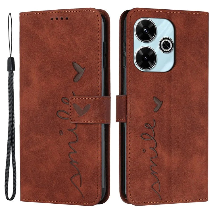 For Xiaomi Redmi 13 5G / 13 4G / Note 13R 5G / Poco M6 4G Case Wallet Imprinted PU Leather Phone Stand Cover