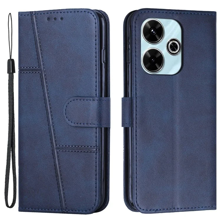 For Xiaomi Redmi 13 5G / 13 4G / Note 13R 5G / Poco M6 4G Case Wallet PU Leather Phone Stand Cover