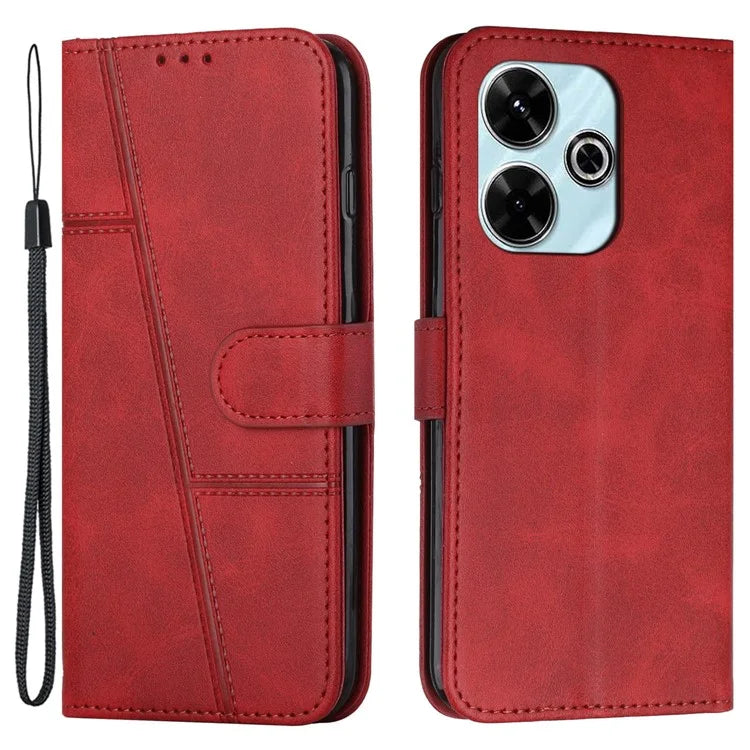 For Xiaomi Redmi 13 5G / 13 4G / Note 13R 5G / Poco M6 4G Case Wallet PU Leather Phone Stand Cover