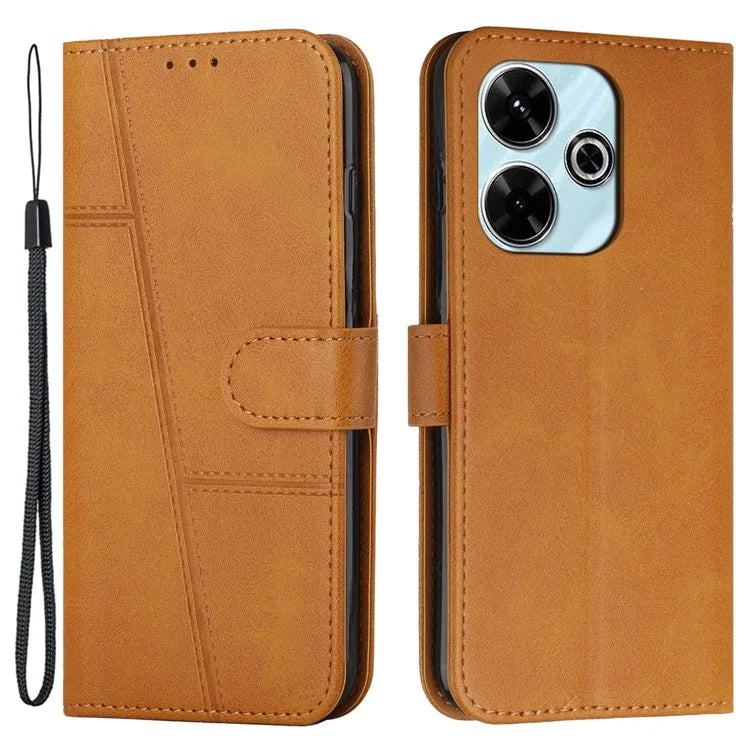 For Xiaomi Redmi 13 5G / 13 4G / Note 13R 5G / Poco M6 4G Case Wallet PU Leather Phone Stand Cover
