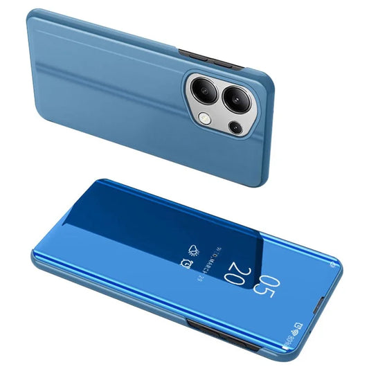 For Xiaomi Redmi Note 13 4G Case View Window Electroplating Leather Phone Cover Stand