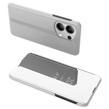 For Xiaomi Redmi Note 13 4G Case View Window Electroplating Leather Phone Cover Stand