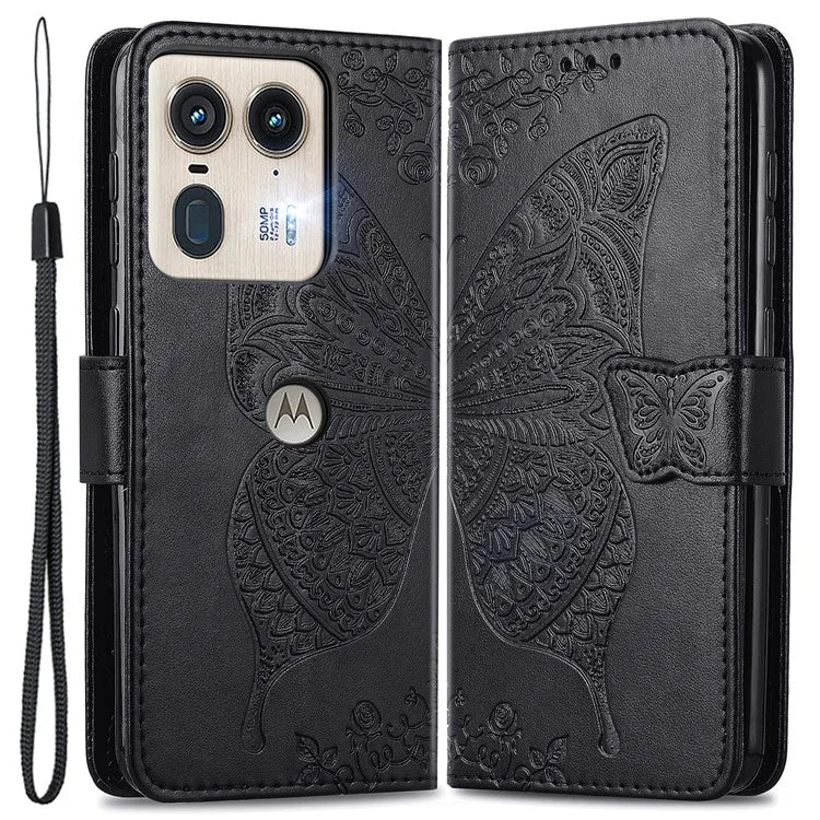 For Motorola Edge 50 Ultra 5G / Moto X50 Ultra 5G Case Butterfly Leather Phone Cover