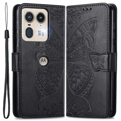 For Motorola Edge 50 Ultra 5G / Moto X50 Ultra 5G Case Butterfly Leather Phone Cover