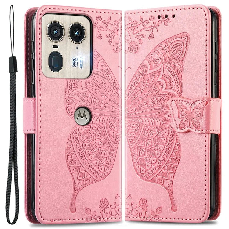 For Motorola Edge 50 Ultra 5G / Moto X50 Ultra 5G Case Butterfly Leather Phone Cover