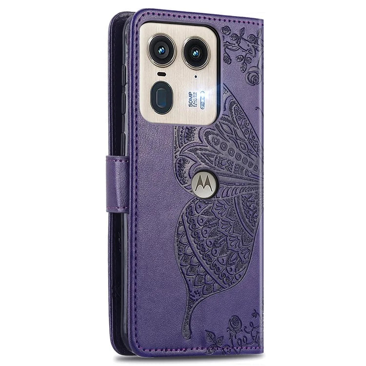 For Motorola Edge 50 Ultra 5G / Moto X50 Ultra 5G Case Butterfly Leather Phone Cover