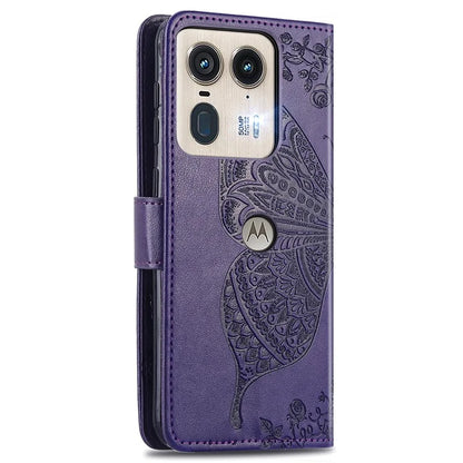 For Motorola Edge 50 Ultra 5G / Moto X50 Ultra 5G Case Butterfly Leather Phone Cover