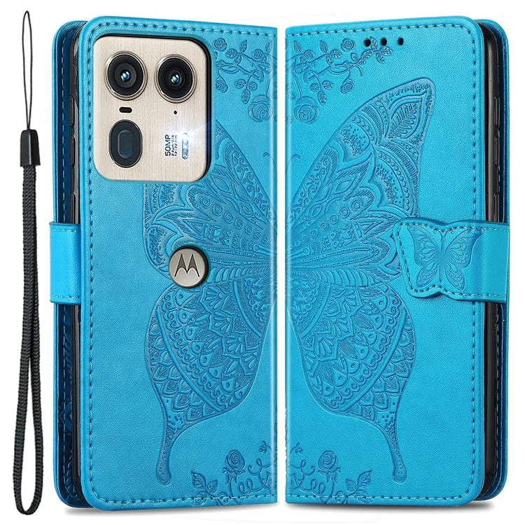 For Motorola Edge 50 Ultra 5G / Moto X50 Ultra 5G Case Butterfly Leather Phone Cover