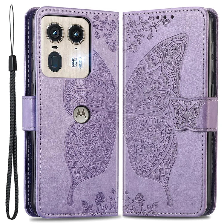 For Motorola Edge 50 Ultra 5G / Moto X50 Ultra 5G Case Butterfly Leather Phone Cover