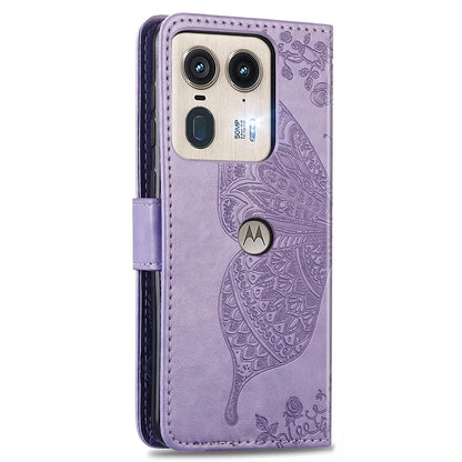 For Motorola Edge 50 Ultra 5G / Moto X50 Ultra 5G Case Butterfly Leather Phone Cover