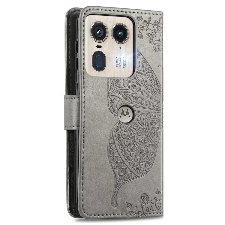 For Motorola Edge 50 Ultra 5G / Moto X50 Ultra 5G Case Butterfly Leather Phone Cover
