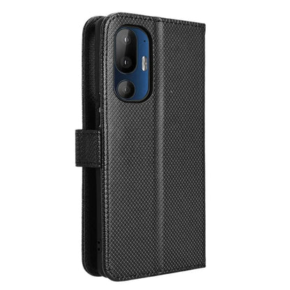 For HTC U24 Pro 5G Case PU Leather Diamond Texture Protective Phone Cover
