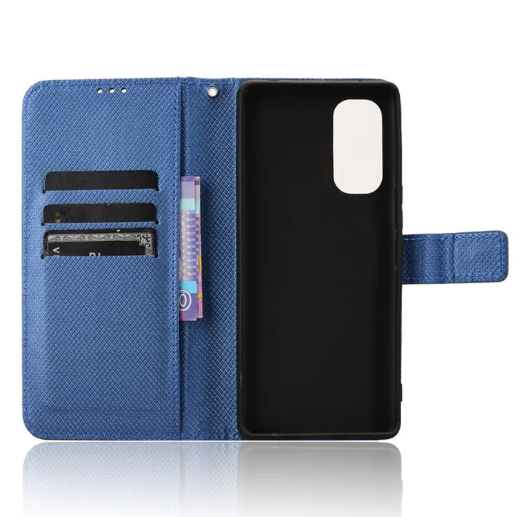 For HTC U24 Pro 5G Case PU Leather Diamond Texture Protective Phone Cover