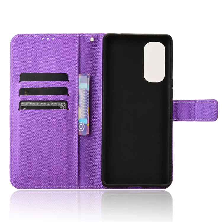 For HTC U24 Pro 5G Case PU Leather Diamond Texture Protective Phone Cover