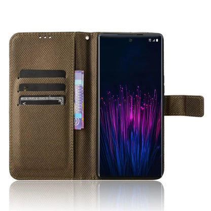 For HTC U24 Pro 5G Case PU Leather Diamond Texture Protective Phone Cover