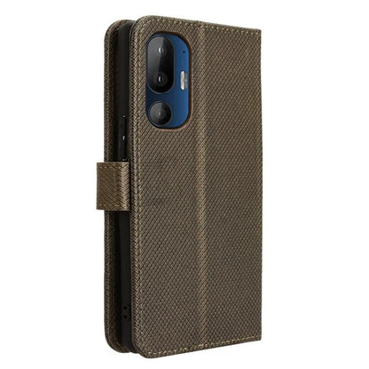 For HTC U24 Pro 5G Case PU Leather Diamond Texture Protective Phone Cover