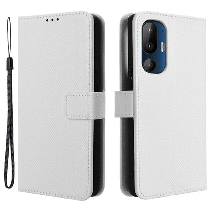 For HTC U24 Pro 5G Case PU Leather Diamond Texture Protective Phone Cover