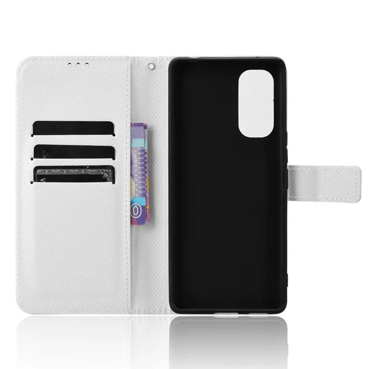 For HTC U24 Pro 5G Case PU Leather Diamond Texture Protective Phone Cover