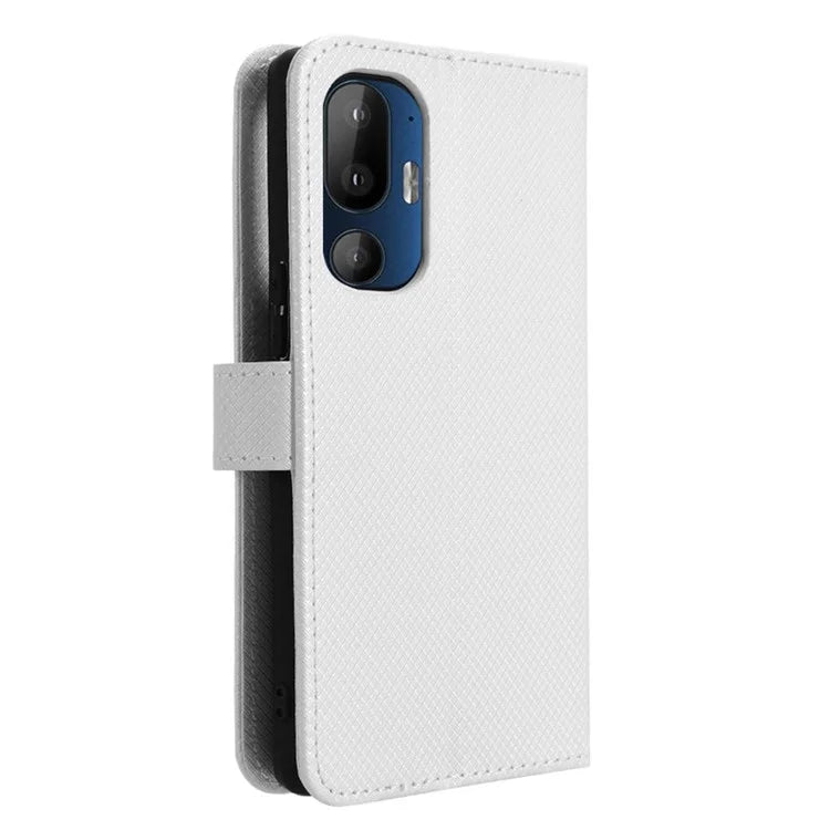 For HTC U24 Pro 5G Case PU Leather Diamond Texture Protective Phone Cover