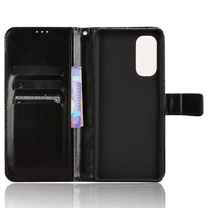 For HTC U24 Pro 5G Leather Phone Case Wallet Crazy Horse Texture
