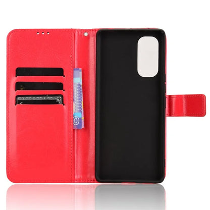 For HTC U24 Pro 5G Leather Phone Case Wallet Crazy Horse Texture