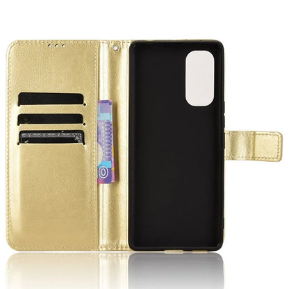For HTC U24 Pro 5G Leather Phone Case Wallet Crazy Horse Texture