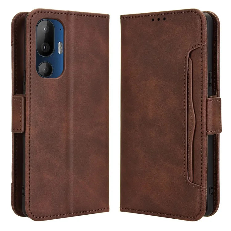 For HTC U24 Pro 5G Case Multiple Card Slots Leather Stand Phone Cover