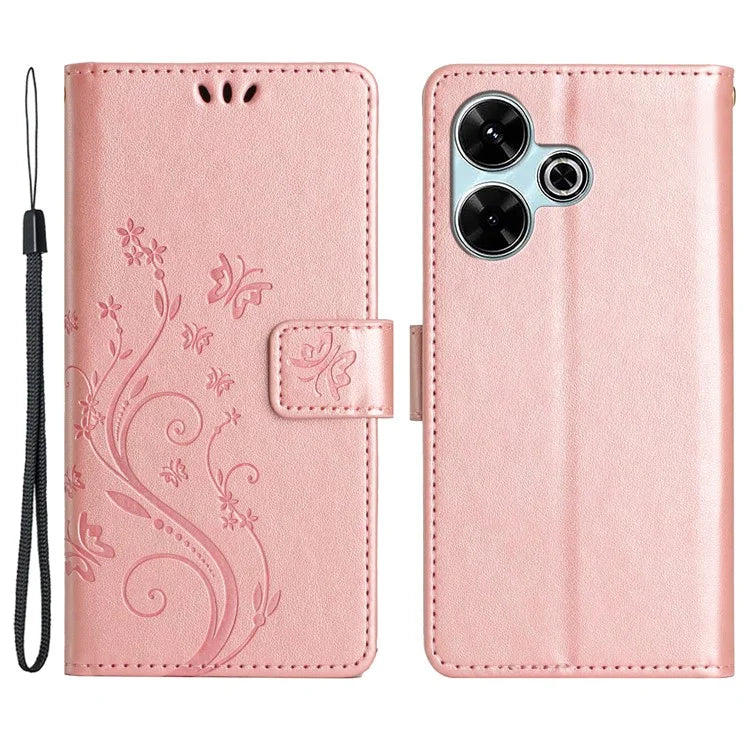 For Xiaomi Redmi 13 5G / 13 4G Case PU Leather Phone Wallet Cover with Strap