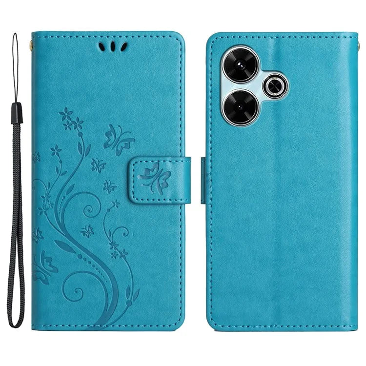 For Xiaomi Redmi 13 5G / 13 4G Case PU Leather Phone Wallet Cover with Strap