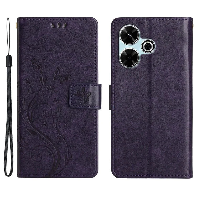For Xiaomi Redmi 13 5G / 13 4G Case PU Leather Phone Wallet Cover with Strap