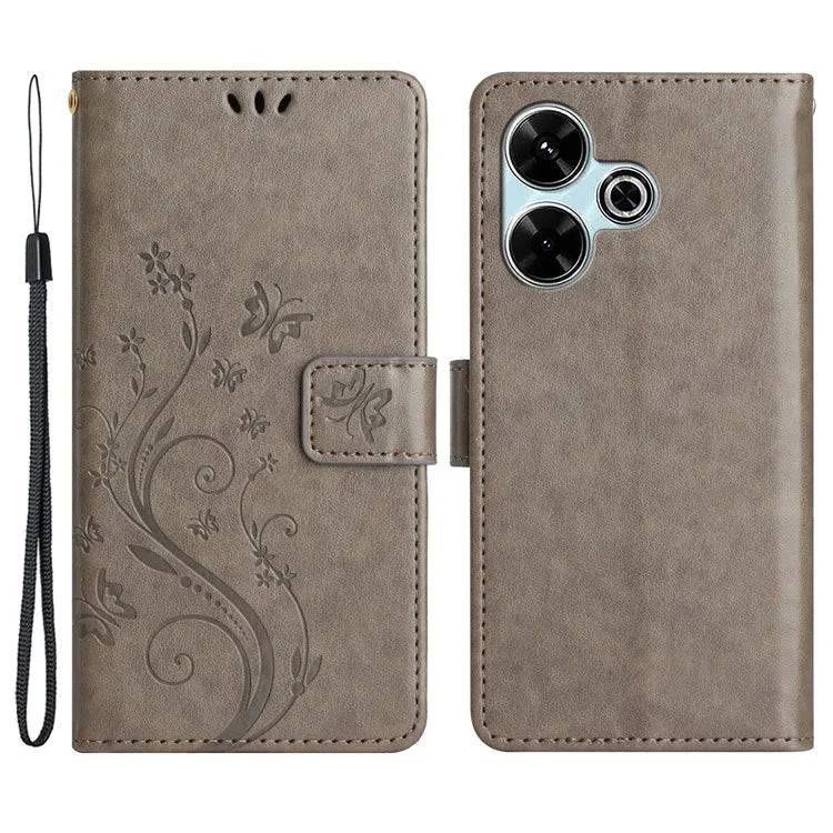 For Xiaomi Redmi 13 5G / 13 4G Case PU Leather Phone Wallet Cover with Strap