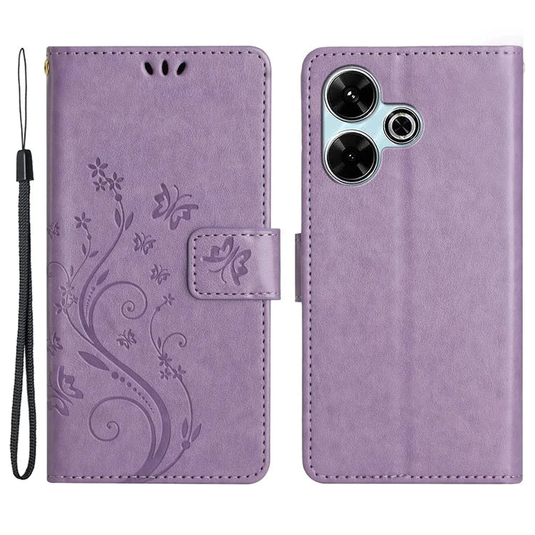 For Xiaomi Redmi 13 5G / 13 4G Case PU Leather Phone Wallet Cover with Strap