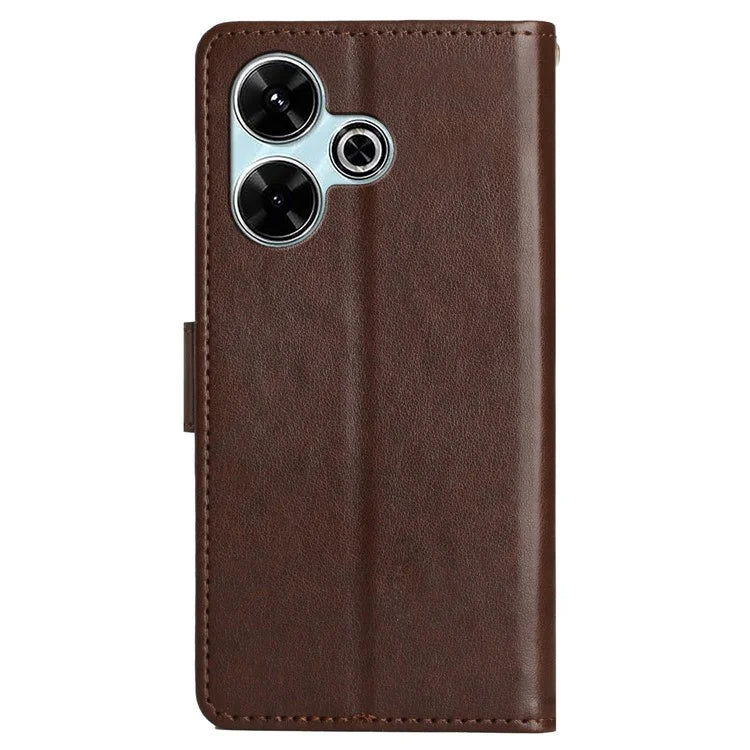 For Xiaomi Redmi 13 5G / 13 4G Case PU Leather Phone Wallet Cover with Strap
