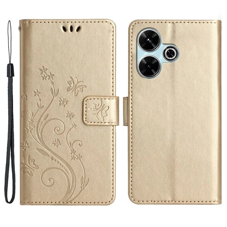 For Xiaomi Redmi 13 5G / 13 4G Case PU Leather Phone Wallet Cover with Strap