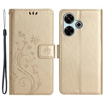 For Xiaomi Redmi 13 5G / 13 4G Case PU Leather Phone Wallet Cover with Strap