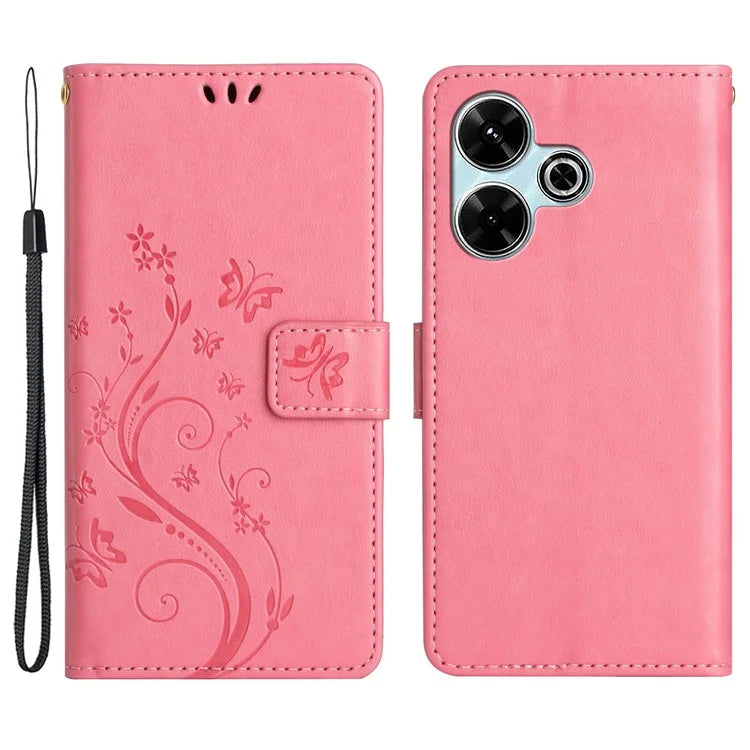 For Xiaomi Redmi 13 5G / 13 4G Case PU Leather Phone Wallet Cover with Strap