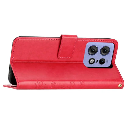 For Motorola Edge 50 Pro 5G Wallet Case Butterfly Flower Phone Leather Cover