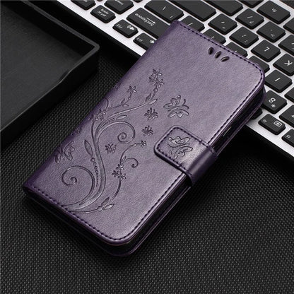 For Motorola Edge 50 Pro 5G Wallet Case Butterfly Flower Phone Leather Cover