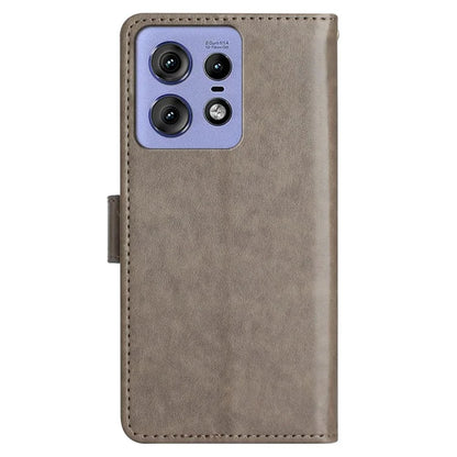 For Motorola Edge 50 Pro 5G Wallet Case Butterfly Flower Phone Leather Cover