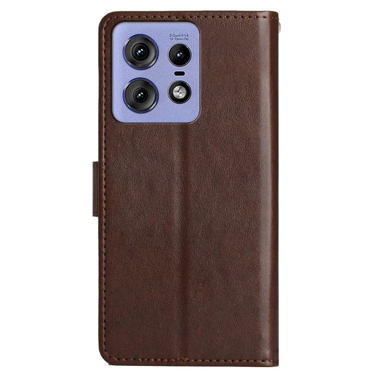 For Motorola Edge 50 Pro 5G Wallet Case Butterfly Flower Phone Leather Cover