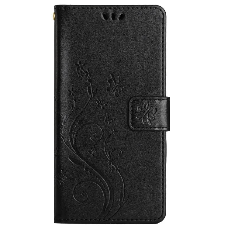 For Motorola Edge 50 Pro 5G Wallet Case Butterfly Flower Phone Leather Cover