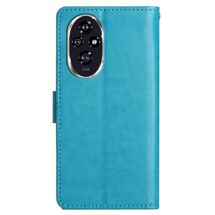 For Honor 200 Pro 5G Case Butterfly Flower Pattern Leather Phone Wallet Cover