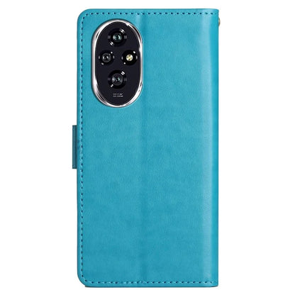 For Honor 200 Pro 5G Case Butterfly Flower Pattern Leather Phone Wallet Cover