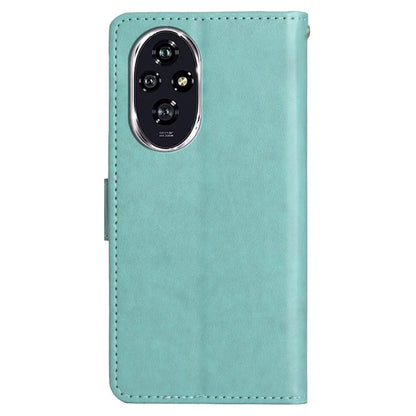 For Honor 200 Pro 5G Case Butterfly Flower Pattern Leather Phone Wallet Cover
