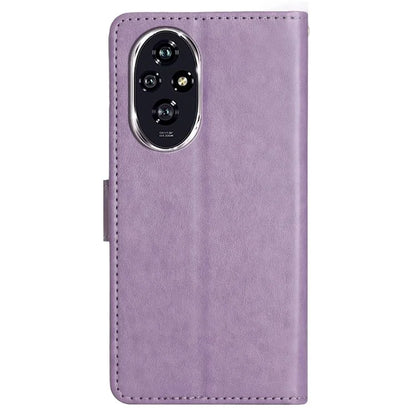 For Honor 200 Pro 5G Case Butterfly Flower Pattern Leather Phone Wallet Cover