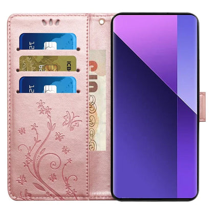For Honor 200 Lite Case Wallet Leather Phone Cover Butterfly Flower Pattern