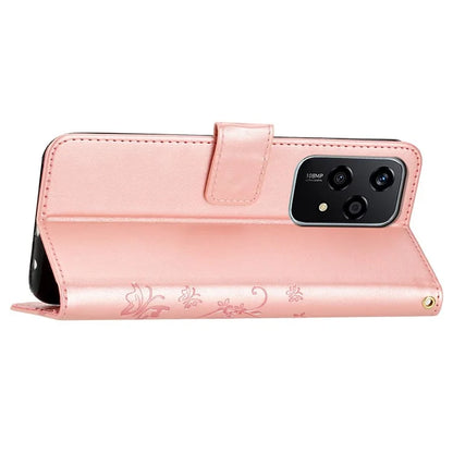 For Honor 200 Lite Case Wallet Leather Phone Cover Butterfly Flower Pattern