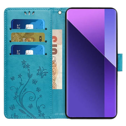 For Honor 200 Lite Case Wallet Leather Phone Cover Butterfly Flower Pattern